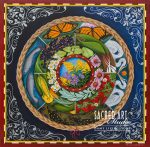 flowers, plants, animals in the center of mandala