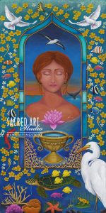 Water animals, fish, birds and Venus in the ocean